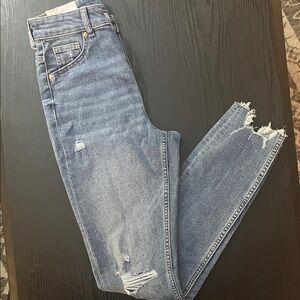 H&M Blue Distressed Skinny Jeans